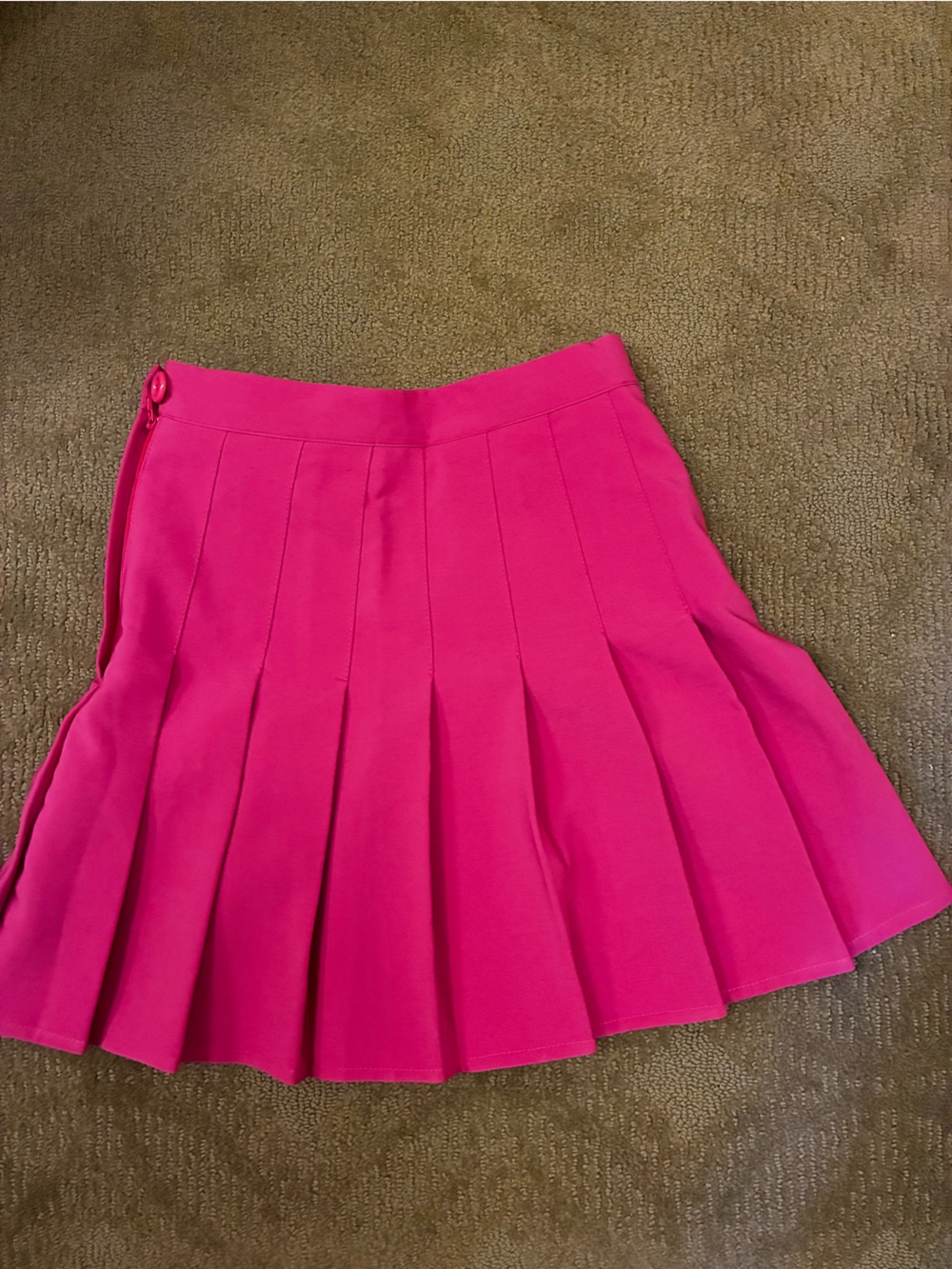 Nasty Gal Hot Pink Pleated Skater Mini Skirt